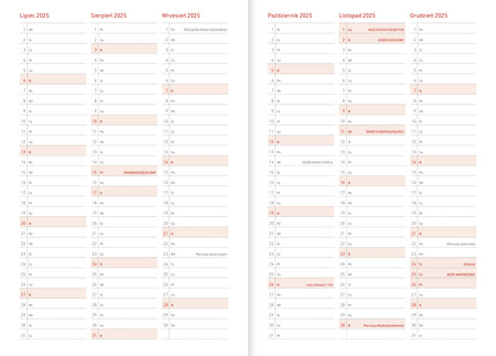 Kalendarz nauczyciela 2025/2026 B5T Vivella CZARNY
