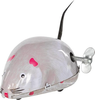 Myszka do nakręcania metalowa Goki