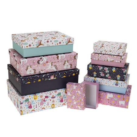 Pudełka ozdobne na prezenty PUG-25002-PR-HS mix kolorów 10 sztuk