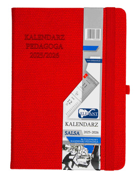 Kalendarz Pedagoga 2025/2026 Salsa B6 tygodniowy czerwony