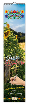 Kalendarz 2026 ścienny paskowy wąski Polskie krajobrazy KPW V3