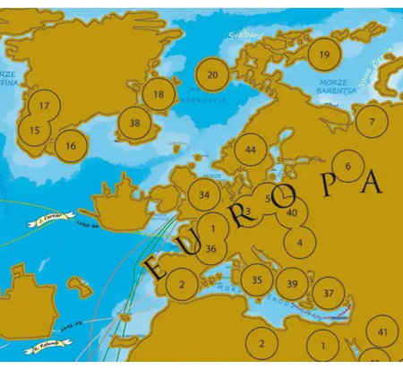 Mapa zdrapka Świat Młodego Odkrywcy