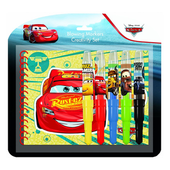 Markery dmuchane Cars 5 sztuk + notes + szablon
