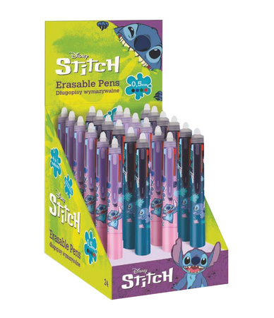 Display Długopis wymazywalny 4-kolorowy Stitch 24 sztuki