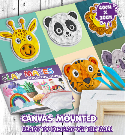 Obraz do wyklejania plasteliną wzór słodkie zwierzątka