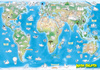 Plakat z naklejkami Mapa Świata
