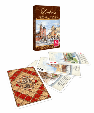 Karty do gry Kraków Akwarele talia 55 kart