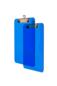 Deska A5 z metalowym klipem niebieska