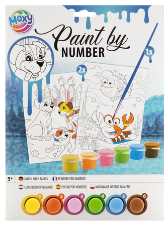 Malowanie po numerach zestaw niebieski