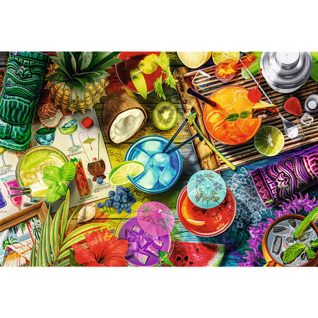 Puzzle 500+1 drewniane Kolorowe koktajle 20154