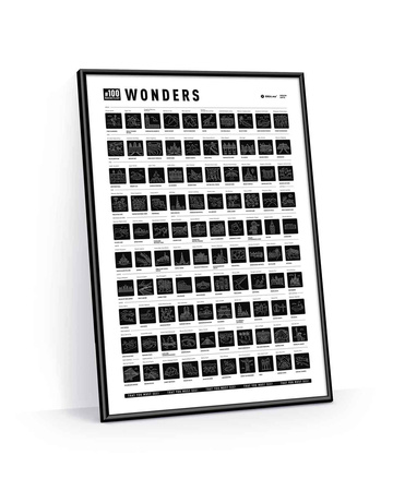 Mapa zdrapka 100 bucketlist wonders edition