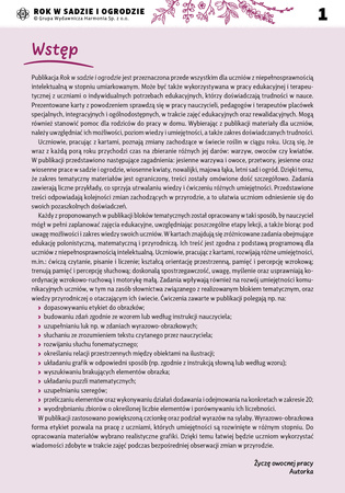 Rok w sadzie i ogrodzie materiały dla uczniów z niepełnosprawnością Poznaję pytam wiem