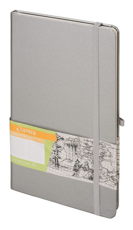 Notes romantyzm A5 kropki srebrny