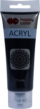 Farba akrylowa 75ml czarny Happy Color
