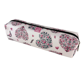 Piórnik szkolny młodzieżowy prostokąt kostka Serca