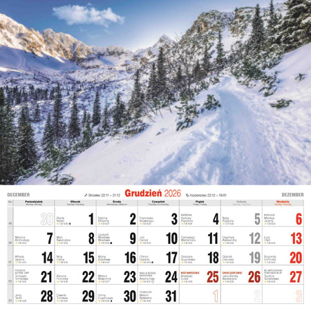 Kalendarz 2026 Krajobrazy polski KD-35