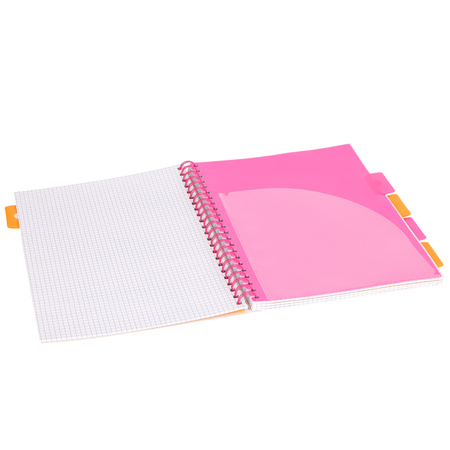 Kołozeszyt Strigo A4 Project Book Kwiaty granatowy kratka