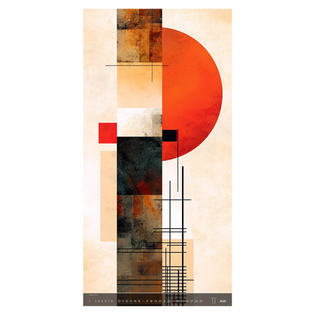 Kalendarz 2025 Abstract AI Art ekskluzywny ścienny