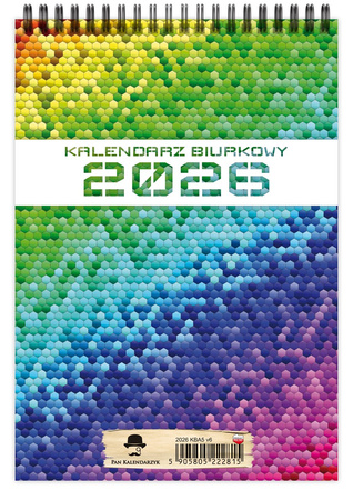 Kalendarz 2026 biurkowy pionowy tygodniowy na spirali KBA5
