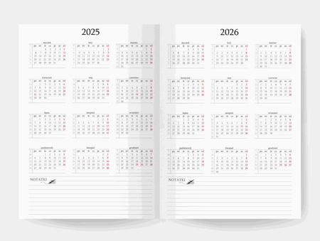 Kalendarz 2026 Jazz B6 dzienny granatowy