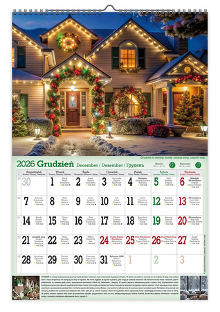 Kalendarz 2026 ścienny Poradnik działkowca i ogrodnika A3 VD16