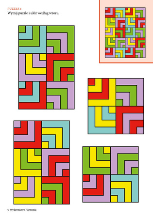 Wytnij i ułóż ćwiczenia rozwijające sprawność manualną