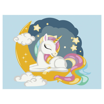 Malowanie po numerach BRUSHME 30x40cm Kids Tęczowy Jednorożec