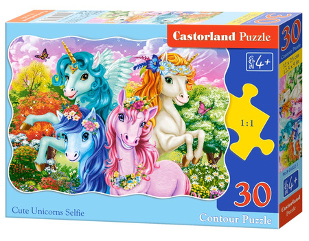 Puzzle 30 Cute Unicorns Selfie B-03822-1