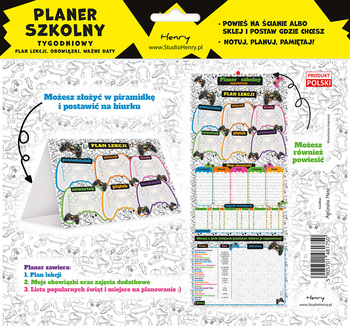 Planer szkolny tygodniowy plany zajęć pad