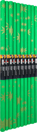 Paczka Bibuła marszczona 50x200 gwiazdy złote na zielonym 10 rolek