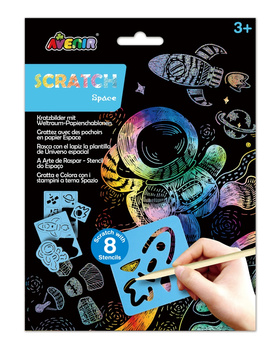 Wydrapywanki z szablonami Kosmos