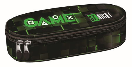 Piórnik saszetka usztywniona z wewnętrzną klapką Green Game