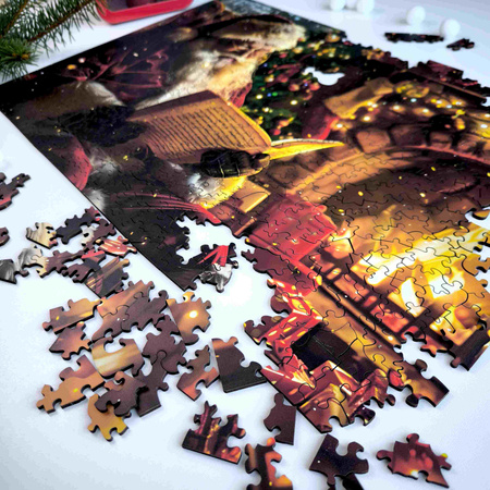 Puzzle 500 drewniane Christmas Santa Claus