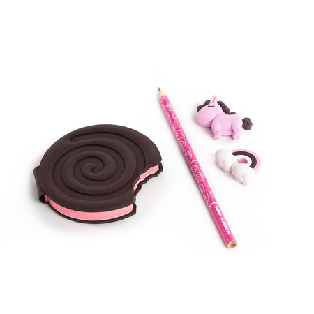 Pamiętnik z akcesoriami malinowy krem Kidea