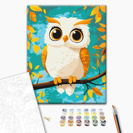 Malowanie po numerach BRUSHME 30x40 cm Kids Sowa