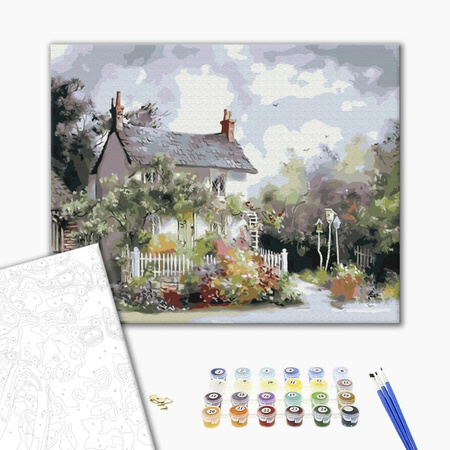 Malowanie po numerach BRUSHME 40x50 cm Przytulne Przedmieście