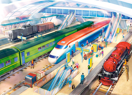 Puzzle 100 Dworzec kolejowy B-111190