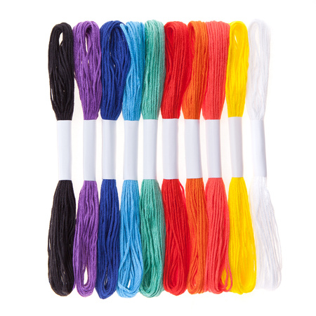 Zestaw mulin w nasyconych tęczowych kolorach 8m 10 szt.