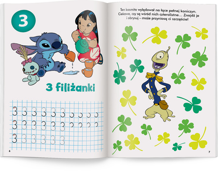 Disney uczy Stitch Ćwiczenia z naklejkami cyfry UDN-9306