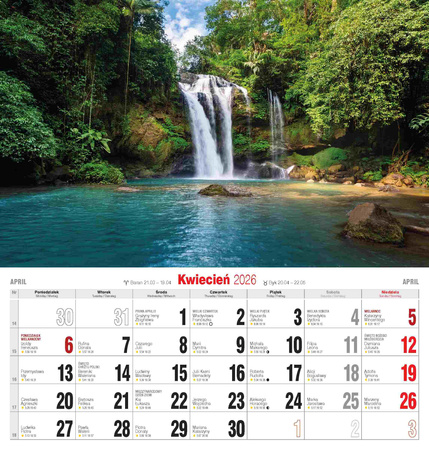 Kalendarz 2026 Impresje wody KD-10