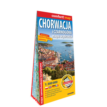 Chorwacja i Czarnogóra mapa wybrzeża 1:300 000 laminat 2023