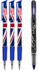 Długopis automatyczny Great Britain Medium niebieski 3 szt. + pióro kulkowe niebieskie