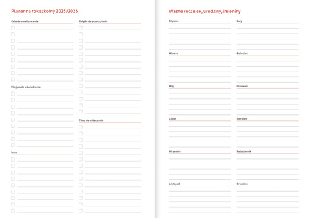 Kalendarz nauczyciela 2025/2026 B6T PCV bezbarwny ROWER