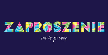 Zaproszenie Napis Neon komplet 5 sztuk