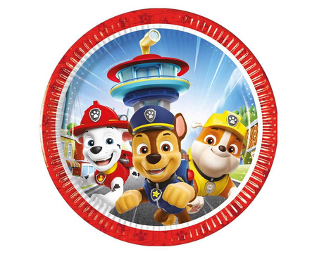 Talerzyki papierowe Paw Patrol Rescue Heroes 20cm 8szt.