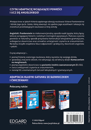 Frankenstein. Angielski z ćwiczeniami. Poziom B1-B2