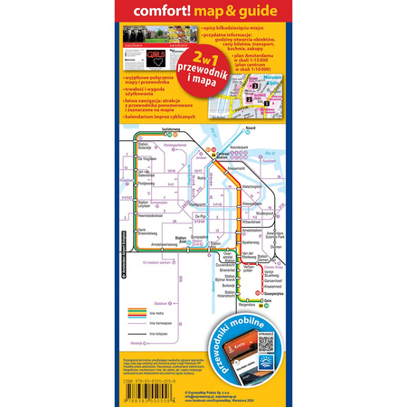 Amsterdam map&guide PL laminat 2024