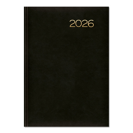 Kalendarz 2026 książkowy A5 dzienny czarny SK2