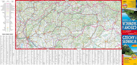 Czechy i Słowacja mapa samochodowa 1:600 000 laminat 2025