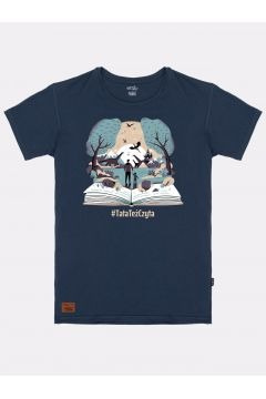 Koszulka męska Baśniowa Kraina #TataTeżCzyta granatowa XL